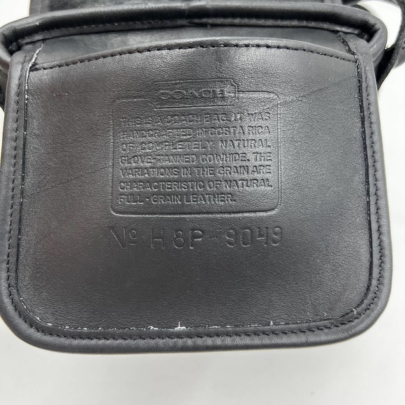 Vintage Coach Tango Flap #9049 Crossbody Black Leather Bag - Picture 3 of 8